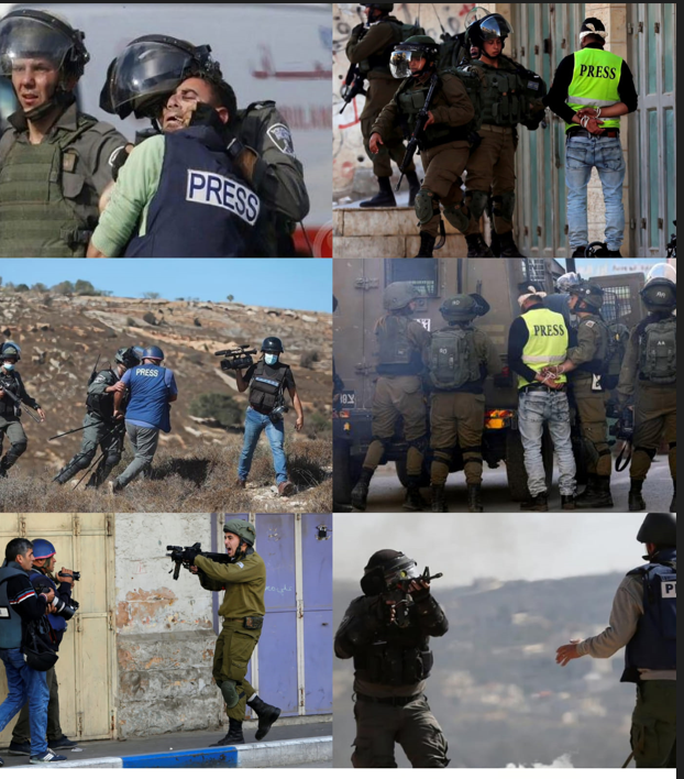  55 انتهاكا اسرائيليا  بحق الصحفيين الفلسطينيين خلال أيار